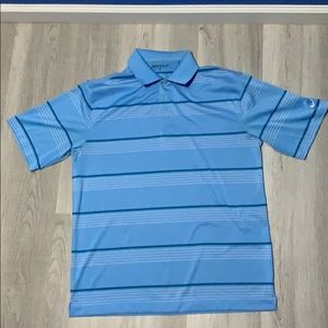 Blue Nike golf tee